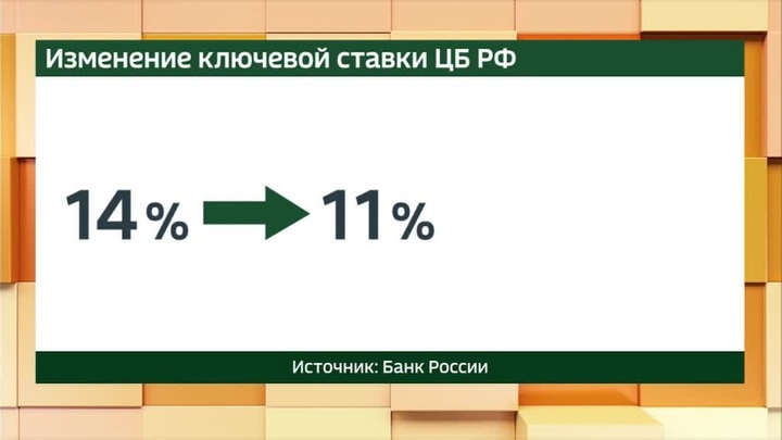 ЦБ РФ изменил ключевую ставку до 11 процентов